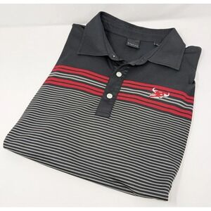 Dunning Golf | Black Striped Premium Breathable Polo Shirt | Large